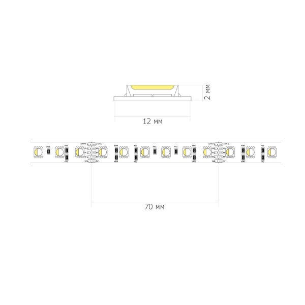 Светодиодная лента ST Luce 18W/m 4000К+RGB 5M ST1005.418.20RGBW.1
