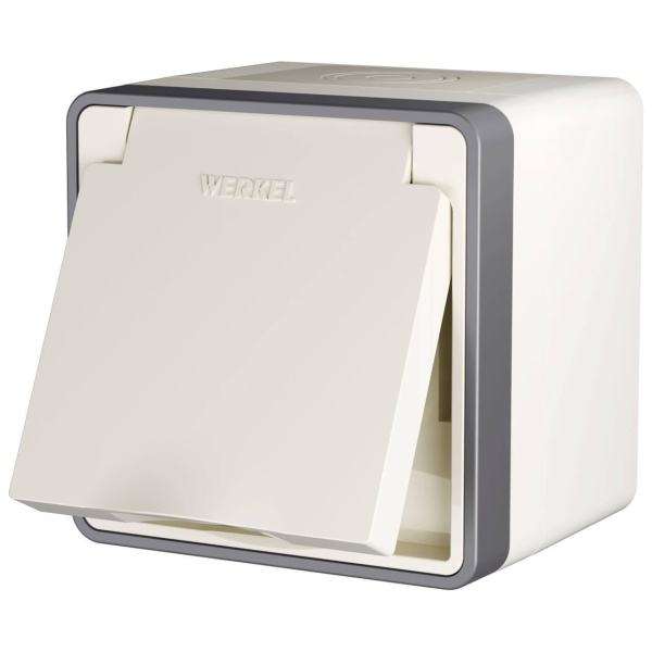 Розетка влагозащищенная с заземлением с защитной крышкой и шторками Werkel Gallant слоновая кость W5071203 4690389164590 Розетка влагозащищенная с заземлением с защитной крышкой и шторками Werkel Gallant слоновая кость W5071203 4690389164590