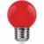 Лампа светодиодная Feron E27 1W Красный Шар Матовая LB-37 E27 1W Красный 25116