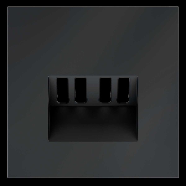 Накладка для розетки акустической 4-местной , S70 (графит) Voltum VLS001507