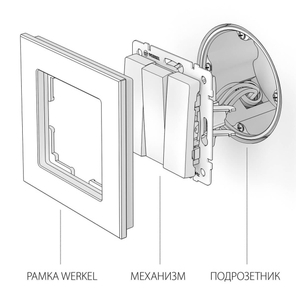 Выключатель трехклавишный Werkel белый W1130001 4690389155246 Выключатель трехклавишный Werkel белый W1130001 4690389155246