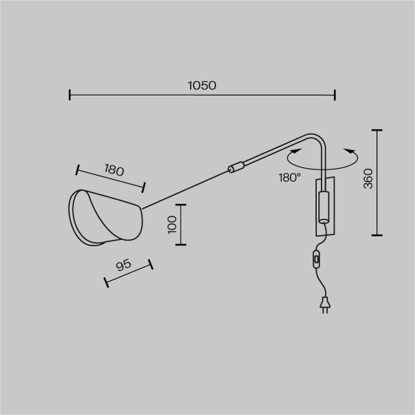 Бра Maytoni Mollis MOD126WL-01B1