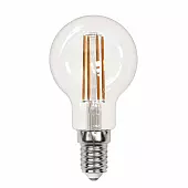 Лампа светодиодная филаментная (UL-00005905) Uniel E14 13W 3000K прозрачная LED-G45-13W/3000K/E14/CL PLS02WH