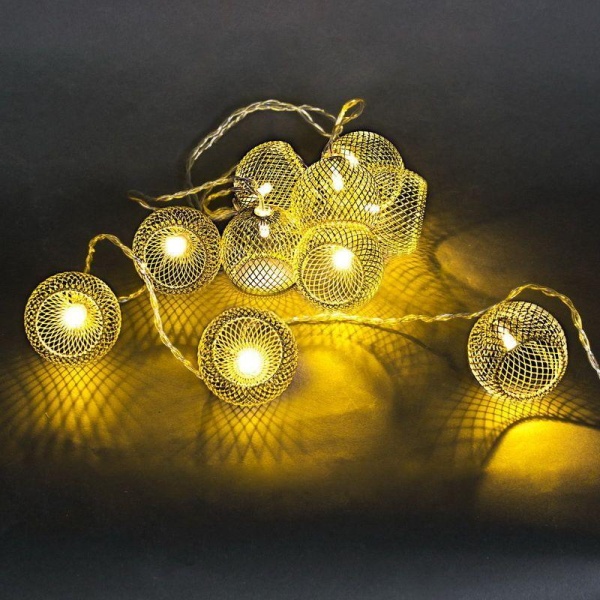 Cветодиодная гирлянда Sneha Шарик 230V теплый белый статичный A-461