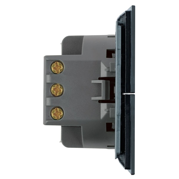 Переключатель 2-клавишный (механизм), Stekker, 250В, 10А Мия, RSW10-3107-05, черный бархат 50448