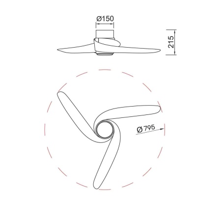 Люстра-вентилятор Mantra GROENLAND 9061