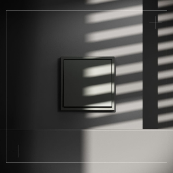 Выключатель встраиваемый Voltum S70 одноклавишный 10А, (титан) VLS010106