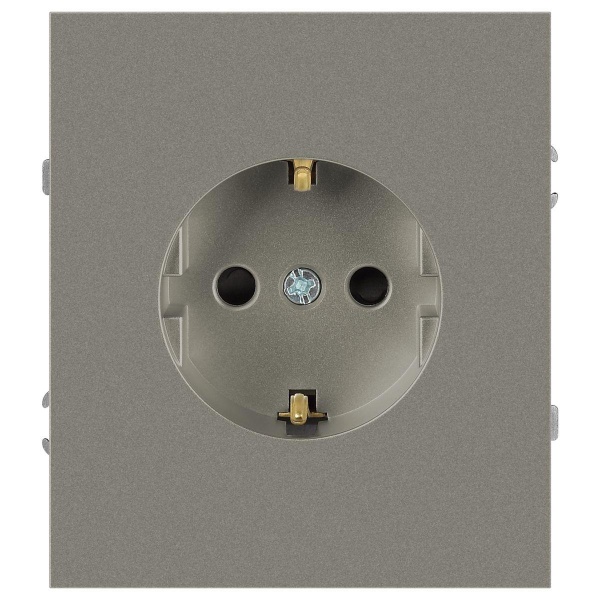 Розетка ЭРА Arktik 16-2101-07 с заземлением 2P+E Schuko 16А-250В титан Б0070420