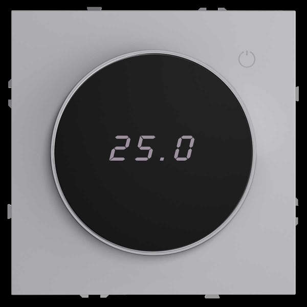 Терморегулятор электронный S70 с индикацией и датчиком, для теплого пола, (серый) Voltum VLS070116