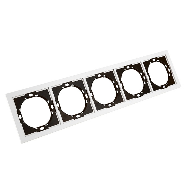 Рамка 5-местная, Stekker Мия, PFR00-3005-01, белая магнолия 50460