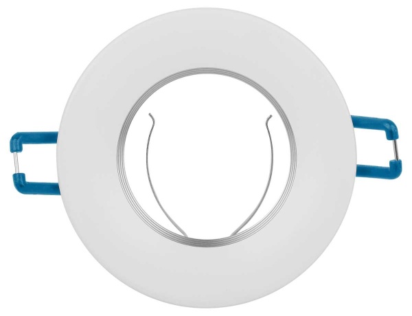 Светильник встраиваемый алюминиевый ЭРА KL107 WH/SL под лампу MR16 GU5.3 белый/серебро Б0061096