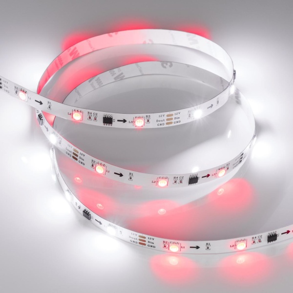 Светодиодная лента Arlight 7,2W/m 30LED/m 5060SMD разноцветная 5M SPI-B30-10mm 12V RGB-PX3 026368(2)
