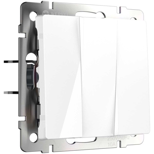 Выключатель трехклавишный Werkel белый W1130001 4690389155246