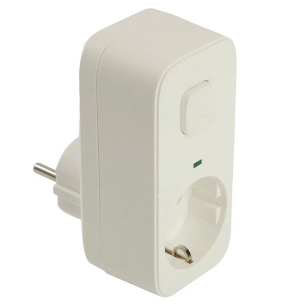 Сетевой фильтр 1-местный с/з Stekker 250В, 16А, с выключателем Nova, HM81-11-2, белый 50143