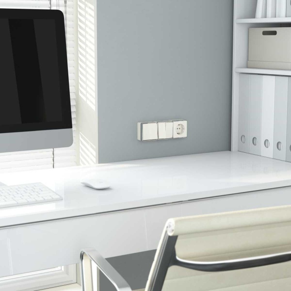 Выключатель одноклавишный проходной Werkel Gallant слоновая кость W5012003 4690389164064