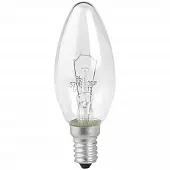 Лампа накаливания ЭРА E14 60W 2700K прозрачная ДС 60-230-E14-CL