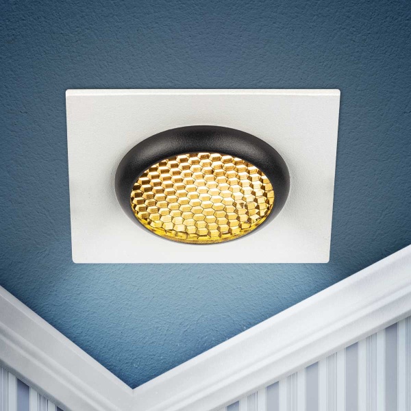 Светильник встраиваемый алюминиевый ЭРА KL110 WH/BK под лампу MR16 GU5.3 белый/черный матовый Б0061531