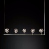 Подвесная люстра Imperium Loft Rh Boule De Cristal Linear Chandelier 5 Nickel 240205-22