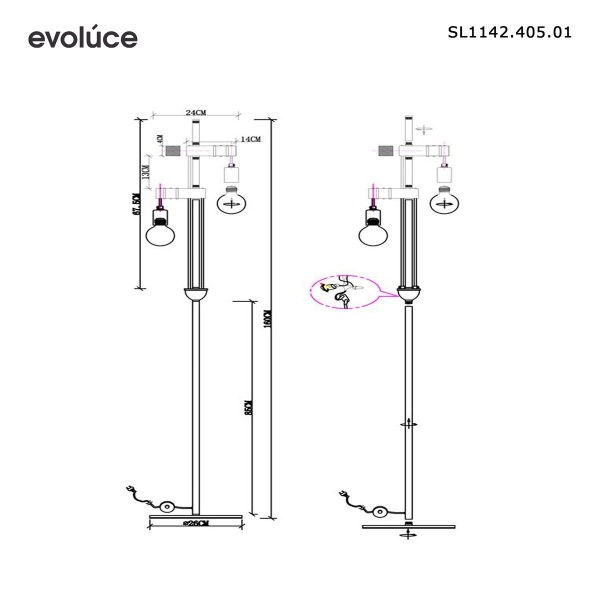 Торшер Evoluce Bagetti SL1142.405.01