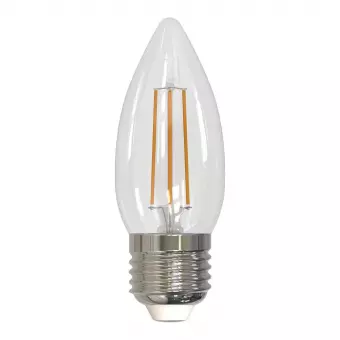 Лампа светодиодная филаментная диммируемая (UL-00003643) E27 5W 3000K прозрачная LED-C35-5W/WW/E27/CL/DIM