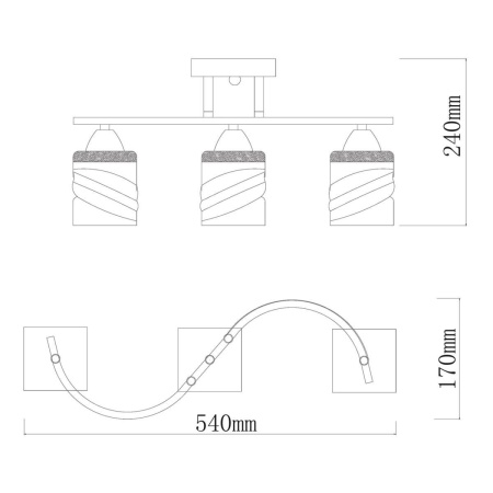 Потолочная люстра De Markt City Тетро 673016903