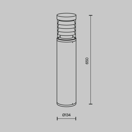 Уличный светодиодный светильник Maytoni Spir O439FL-L12GF3K