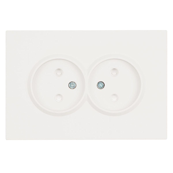 Розетка двойная 2P Stekker Эмили со шторками белый фарфор RST16-5116-01 49877