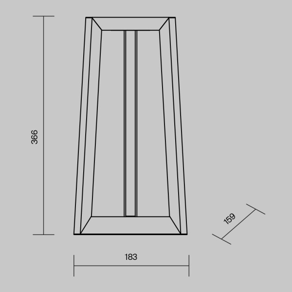 Уличный светодиодный светильник Maytoni Luft O466FL-L12B3K
