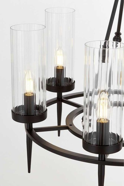 Подвесная люстра Lumina Deco Moratti LDP 8022-6 BK+PR