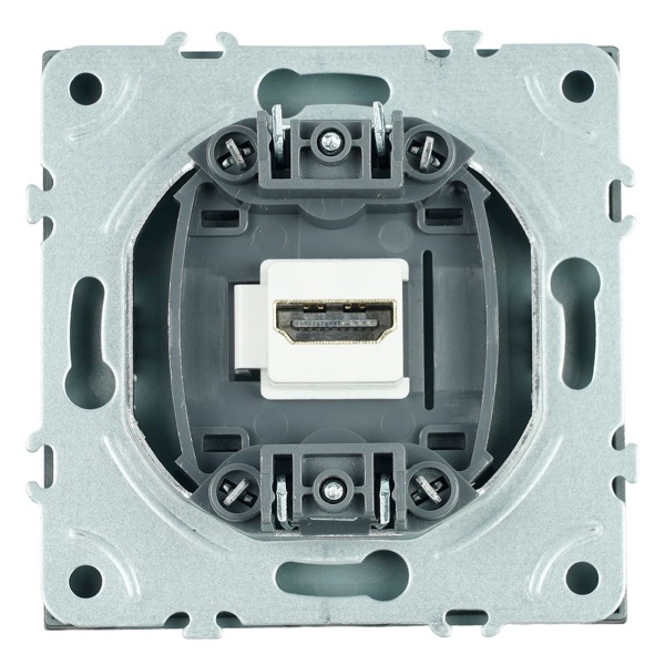 Розетка HDMI 2.0 Type A (механизм), Stekker Эмили, RST00-5118-09, антрацит, soft touch 50168