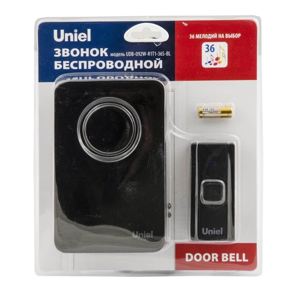 Звонок электронный Uniel UDB-092W-R1T1-36S-BL UL-00006437 Звонок электронный Uniel UDB-092W-R1T1-36S-BL UL-00006437