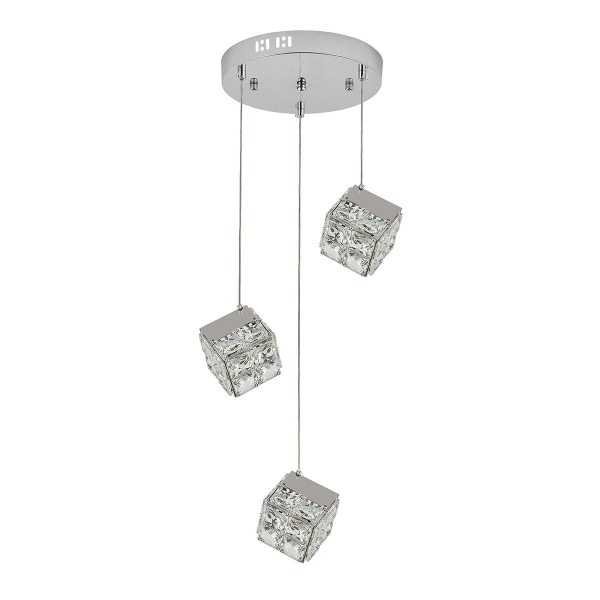 Подвесная светодиодная люстра Indigo Radioso 12048/3P Chrome V000136L