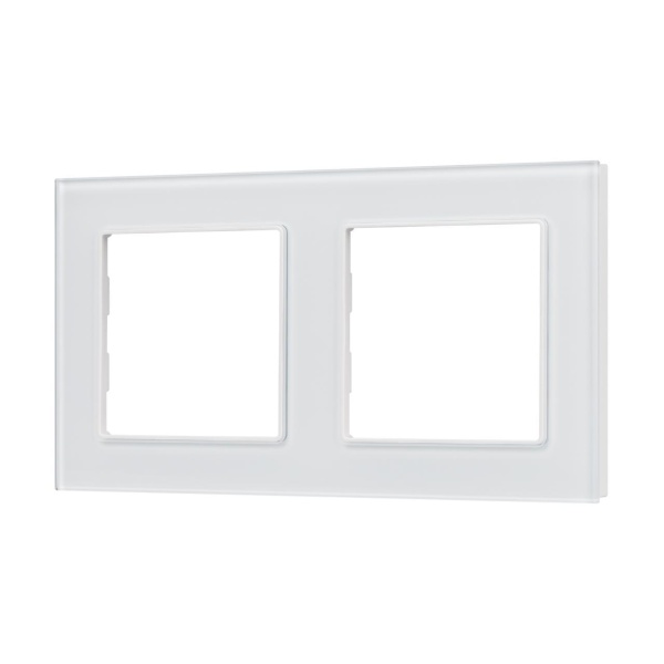 Рамка стеклянная FRM-GLARE-GS-2-WH Arlight 043796