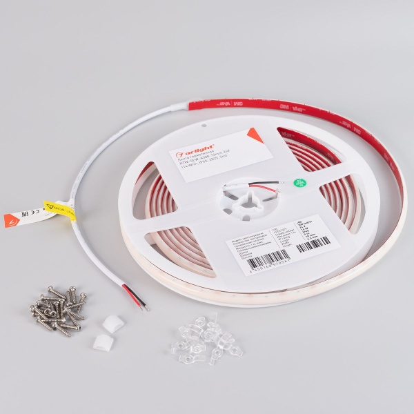 Светодиодная влагозащищенная лента Arlight 14W/m 308Led/m 2835SMD теплый белый 5M герметичная RTW-SEW-A308-10mm 24V Warm3500 045288