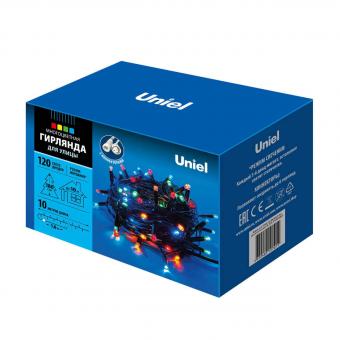 Уличная светодиодная гирлянда Uniel 220V разноцветный ULD-S1000-120/TBK Multi IP67 UL-00003943