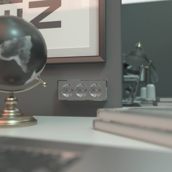 Розетка тройная с заземлением и шторками Werkel Gallant серебряный W5073106 4690389167195 Розетка тройная с заземлением и шторками Werkel Gallant серебряный W5073106 4690389167195