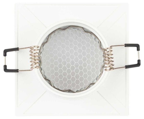 Светильник встраиваемый алюминиевый ЭРА KL110 WH/SL под лампу MR16 GU5.3 белый/серебро матовый Б0061532