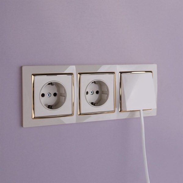 Вывод кабеля Werkel слоновая кость W1150203 4690389155680 Вывод кабеля Werkel слоновая кость W1150203 4690389155680