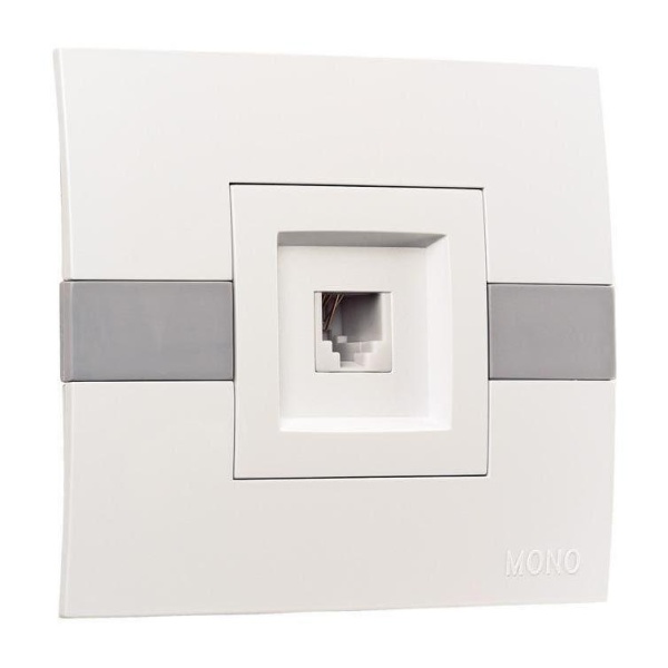 Розетка телефонная RJ11 Mono Electric Eсо 3 кат белый 101-010104-124 Розетка телефонная RJ11 Mono Electric Eсо 3 кат белый 101-010104-124