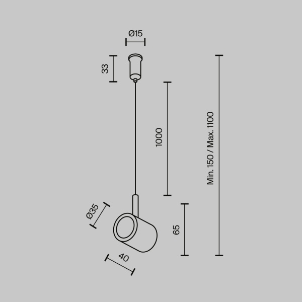 Комплектующие для трекового светильника Maytoni Technical TRA154CSW-1PT