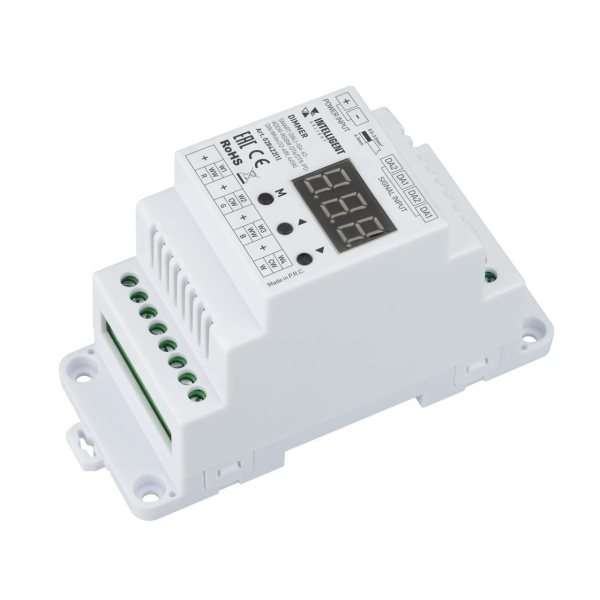 INTELLIGENT ARLIGHT Диммер SMART-DALI-104-62-ADDR-RGBW-DT6/DT8-PD-DIN White (12-48V, 4x5А)  (IARL, IP20 Пластик, 5 лет) 028422(1)