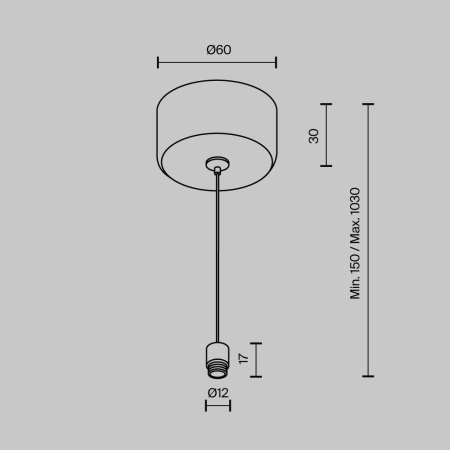 Аксессуар Maytoni Technical CA029SW-L1000-B