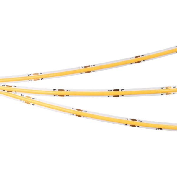 Светодиодная лента Arlight 8W/m 320LED/m CSP теплый белый 5М COB-X320-8mm 24V Warm3500 044584