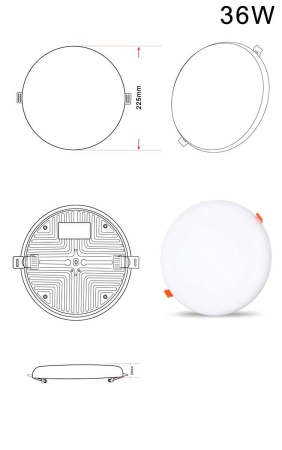 Встраиваемый светодиодный светильник Zortes CLOUD ZRS.57793.36