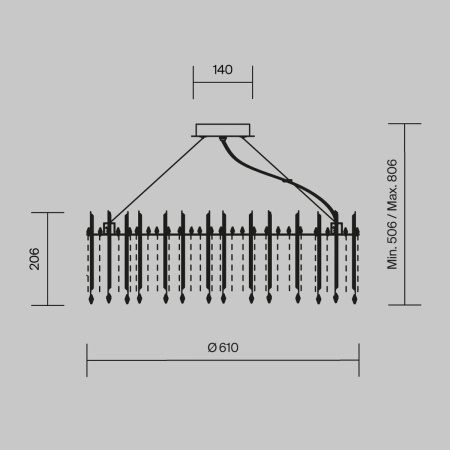 Подвесная люстра Maytoni Rocio MOD036PL-12N