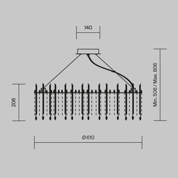 Подвесная люстра Maytoni Rocio MOD036PL-12N