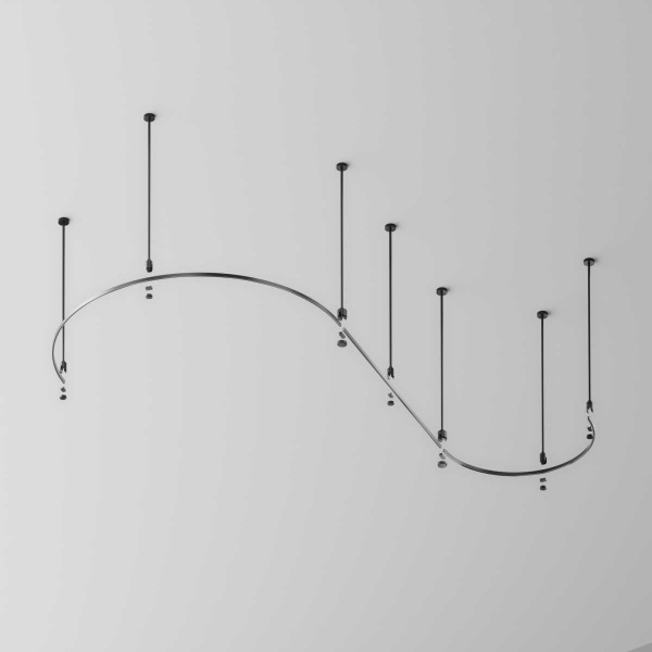 Шинопровод круглый из полукругов 1200мм Maytoni Technical FLARITY Busbar trunkings Flarity TRX154-2SR-D1200-B
