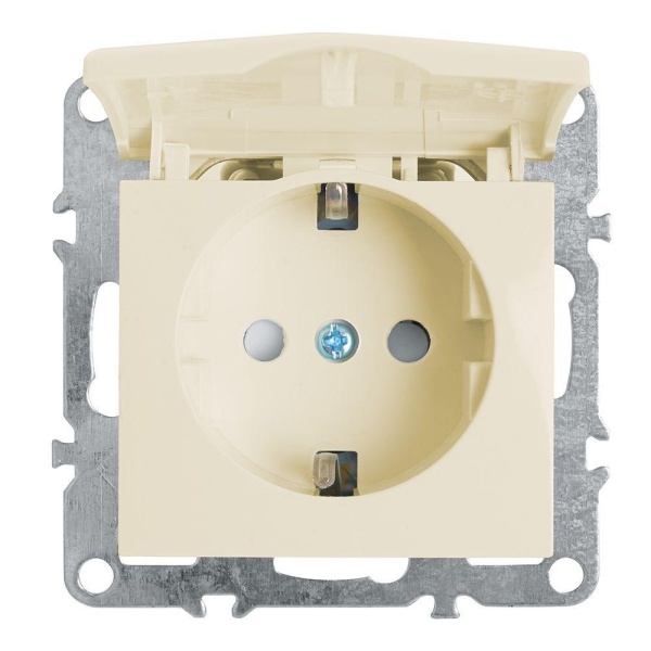 Розетка Feron Stekker Эрна с/з 16A 250V с крышкой защитной шторкой слоновая кость PST16-9112-02 39330 Розетка Feron Stekker Эрна с/з 16A 250V с крышкой защитной шторкой слоновая кость PST16-9112-02 39330