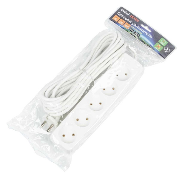 Удлинитель Uniel Ultra 5гн х 5м б/з S-CU5-5 White UL-00009991 Удлинитель Uniel Ultra 5гн х 5м б/з S-CU5-5 White UL-00009991