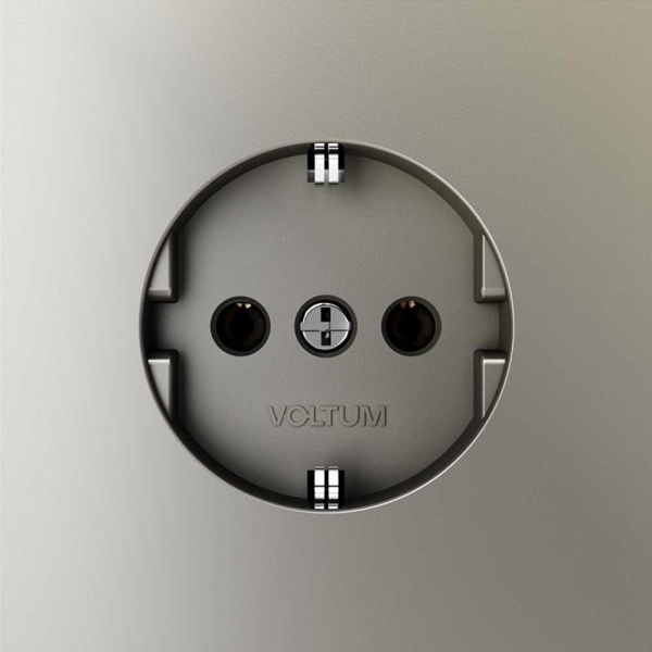 Розетка встраиваемая Voltum S70 с заземлением 16А, (шелк) VLS040104